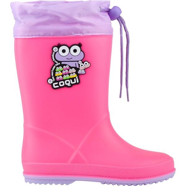 Coqui Coqui RAINY COLLAR Детски гумени ботуши, розово, размер
