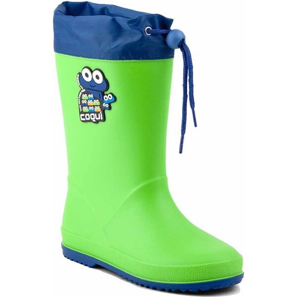 Coqui Coqui RAINY COLLAR Детски гумени ботуши, светло-зелено, размер