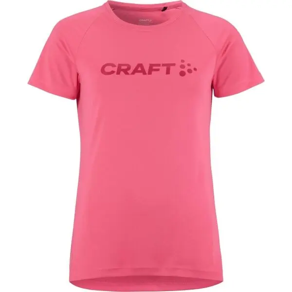 Craft Craft CORE ESSENCE LOGO TEE W Дамска функционална тениска, розово, размер