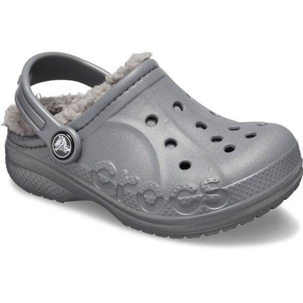 Crocs Crocs BAYA LINED CLOG K Детски чехли, сиво, размер 33/34