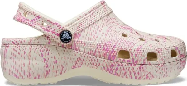 Crocs Crocs CLASSIC PLATFORM SNAKEPRINT CLOG W Дамски чехли, бежово, размер 38/39