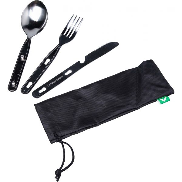 Crossroad Crossroad COMBO Туристически прибори за хранене, черно, размер os