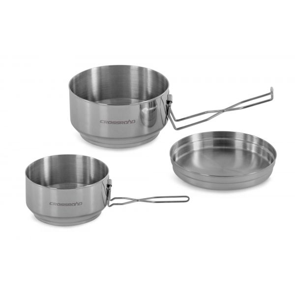 Crossroad Crossroad PRIMA 3 комплект за готвене, сребърно, размер os