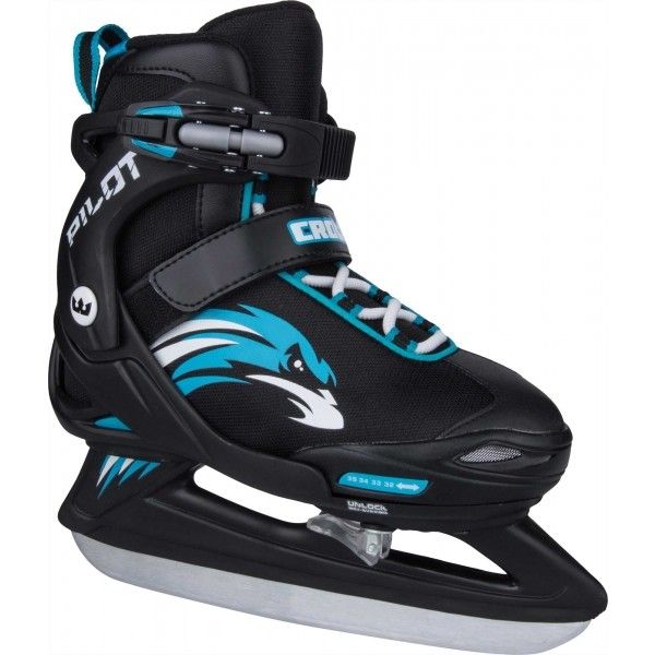 Crowned Crowned PILOT Младежки кънки за лед, черно, размер