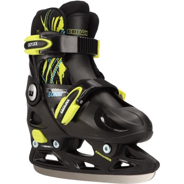 Crowned Crowned SONIC Детски кънки за лед, черно, размер