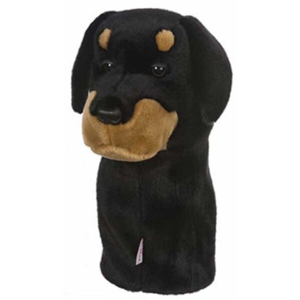 DAPHNE'S HEADCOVERS DAPHNE'S HEADCOVERS ROTWAILER Плюшен Headcover за защита на driver, черно, размер os