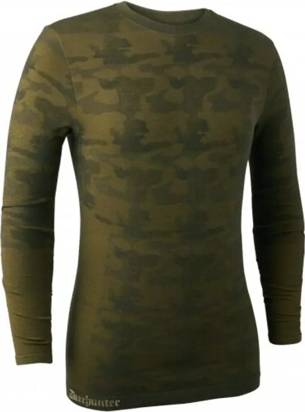 DEER HUNTER DEER HUNTER CAMOU WOOL Функционална тениска, khaki, размер