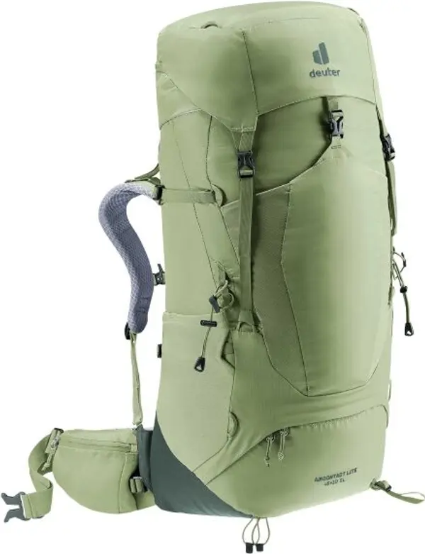DEUTER DEUTER AIRCONTACT LITE 45+10 SL Туристическа раница, зелено, размер