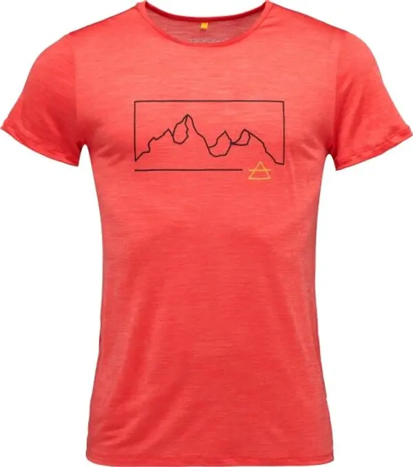 Devold Devold ACTIVE "OUTLINE" TEE Мъжка тениска, оранжево, размер