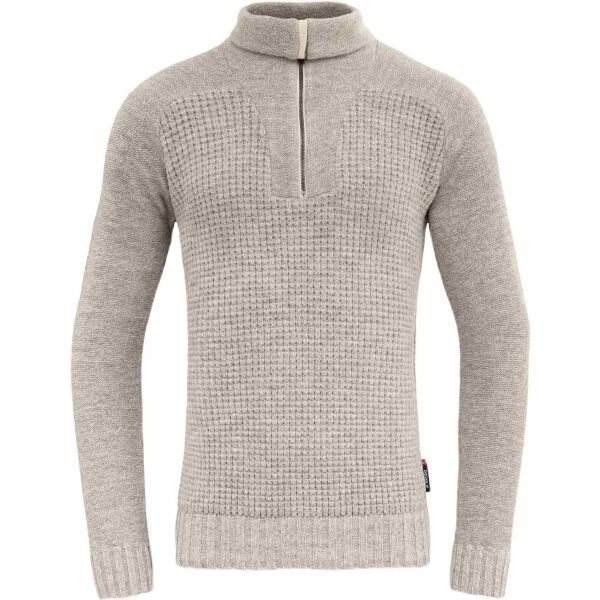 Devold Devold BISPEN WOOL ZIP NECK Мъжки вълнен пуловер, сиво, размер