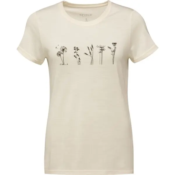 Devold Devold CLASSIC "FLOWERS" Дамска тениска, бяло, размер