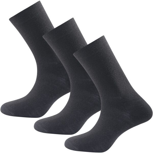Devold Devold DAILY MERINO MEDIUM SOCK 3PK Детски чорапи, черно, размер