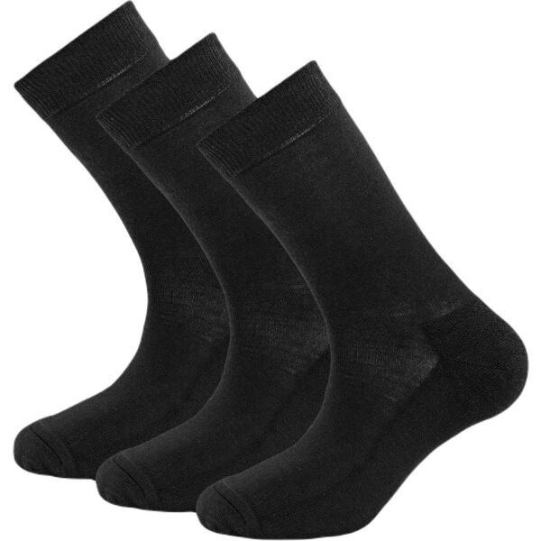 Devold Devold DAILY MERINO MEDIUM SOCK 3PK Мъжки вълнени чорапи, черно, размер