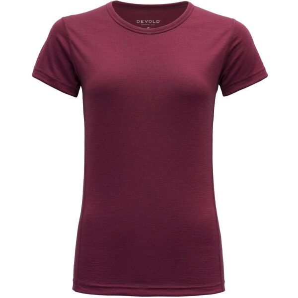 Devold Devold LEIRA MAN TEE Мъжка тениска, винен, размер M