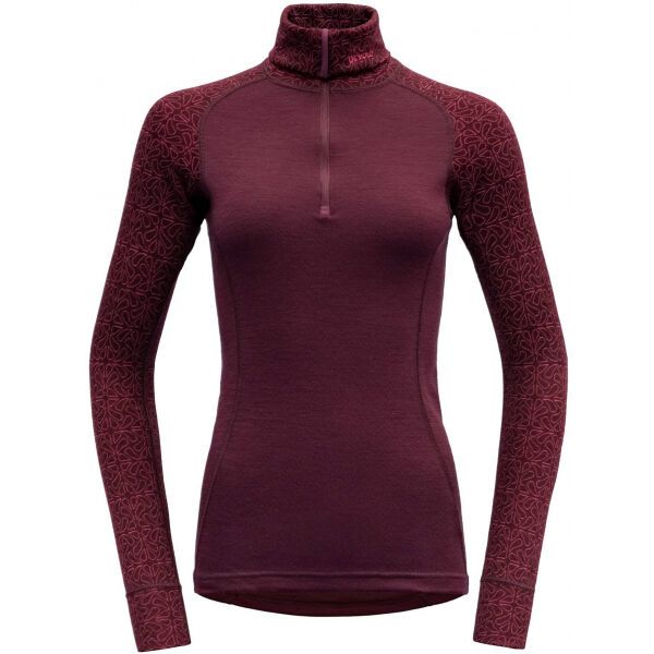 Devold Devold DUO ACTIVE WOMAN ZIP NECK Дамско поло, кафяво, размер
