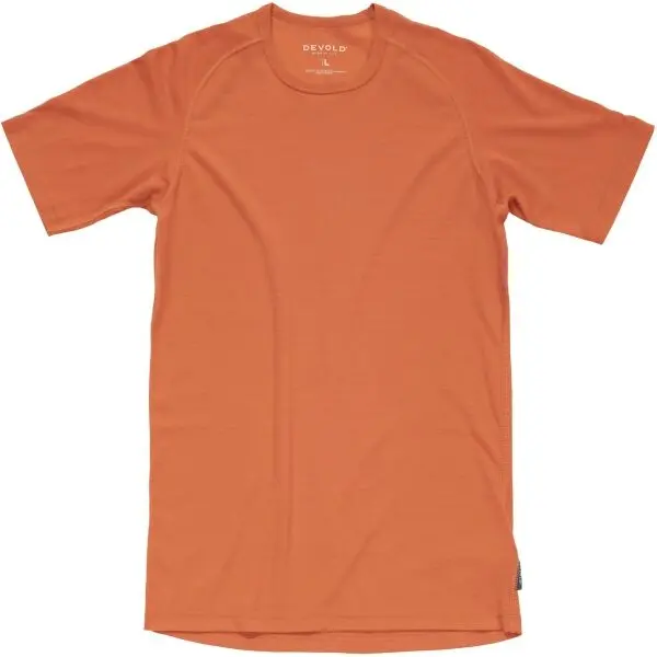 Devold Devold LAUPAREN MERINO 190 BASE TEE MAN Функционална мъжка тениска, оранжево, размер