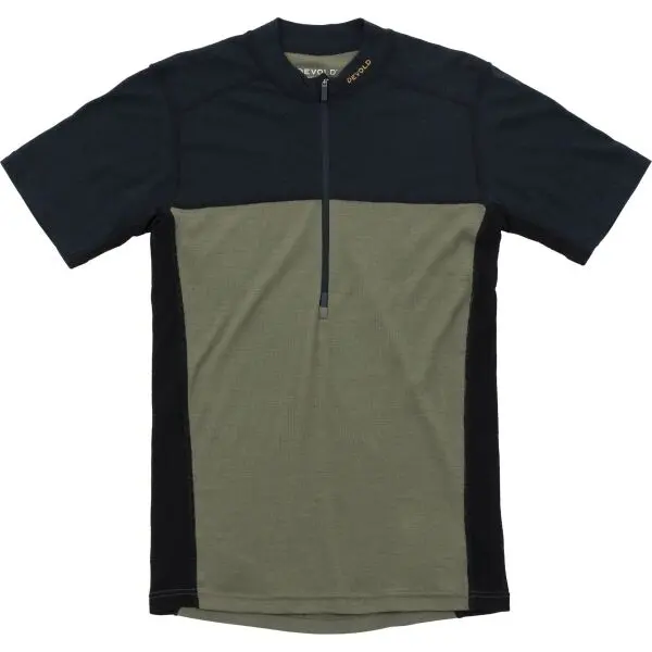 Devold Devold LAUPAREN MERINO 190 ZIP TEE MAN Мъжка функционална тениска, зелено, размер