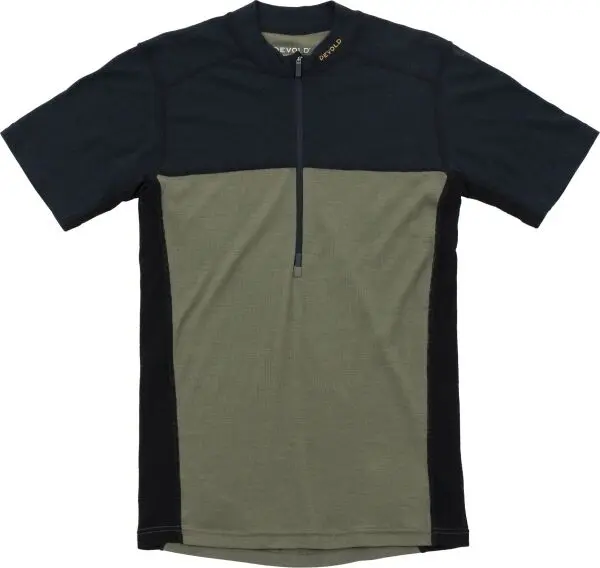 Devold Devold LAUPAREN MERINO 190 ZIP TEE MAN Мъжка функционална тениска, зелено, размер