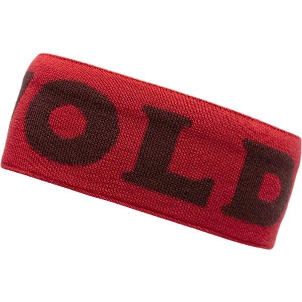 Devold Devold LOGO MERINO HEADBAND Модерна вълнена лента за глава, червено, размер