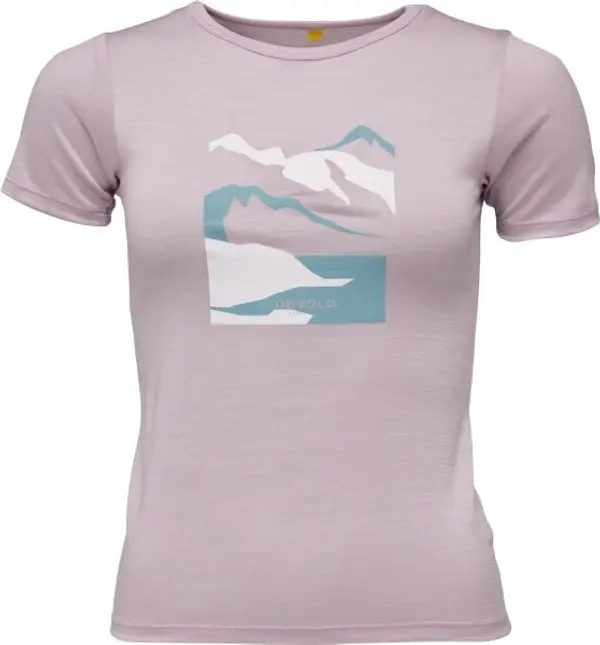 Devold Devold MOLNES MERINO Дамска тениска от мериносова вълна, розово, размер 12Y