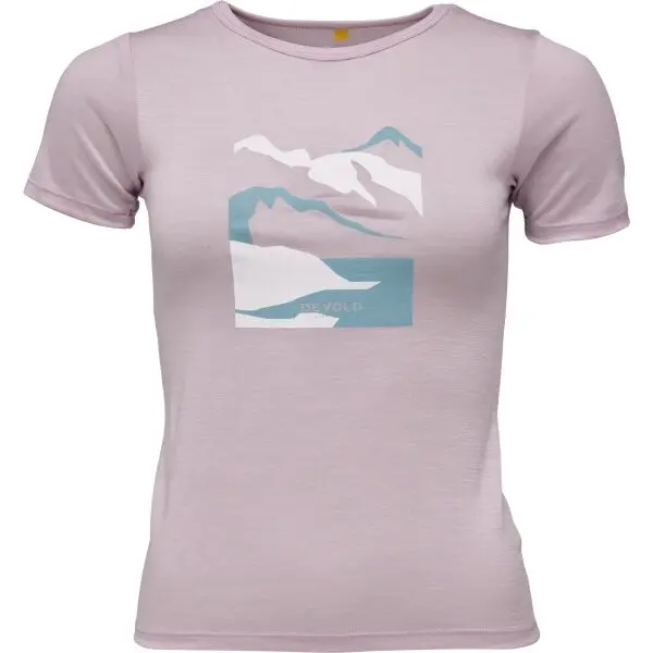 Devold Devold MOLNES MERINO Дамска тениска от мериносова вълна, розово, размер 14Y