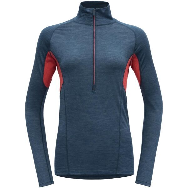 Devold Devold RUNNING MERINO 130 ZIP NECK Дамска тениска за бягане, синьо, размер