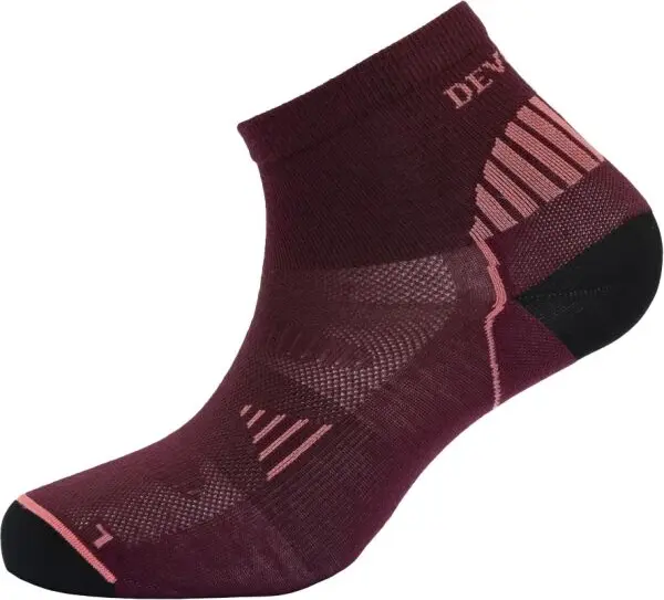 Devold Devold RUNNING MERINO ANKLE SOCK Спортни вълнени чорапи, винен, размер