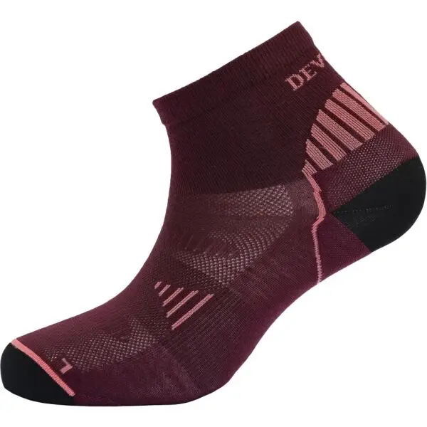 Devold Devold RUNNING MERINO ANKLE SOCK Спортни вълнени чорапи, винен, размер