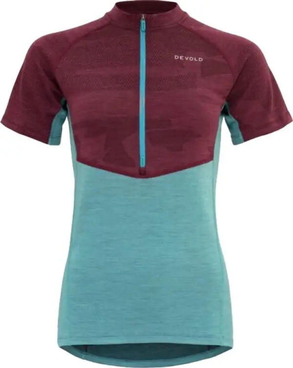 Devold Devold STANDAL MERINO TEE ZIP NECK Дамска велосипедна фланелка, тюркоазено, размер