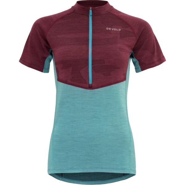 Devold Devold STANDAL MERINO TEE ZIP NECK Дамска велосипедна фланелка, тюркоазено, размер