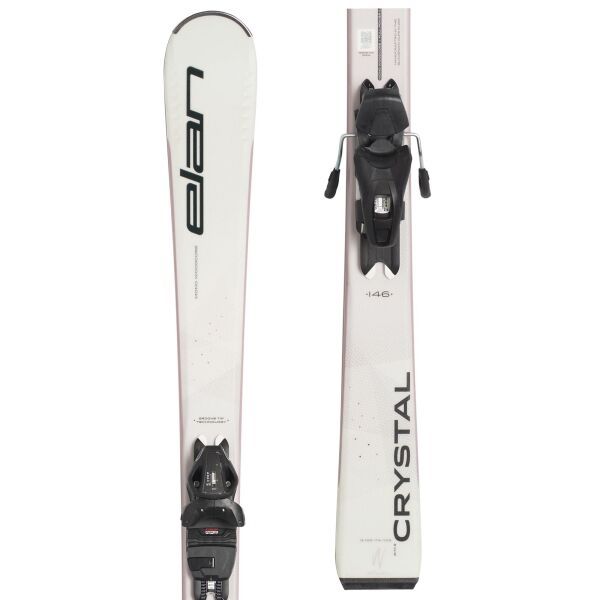 Elan Elan CRYSTAL WHITE LS + EL9.0 GW Дамски ски за ски спускане, бяло, размер