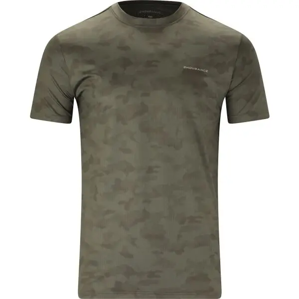 ENDURANCE ENDURANCE GENEN M SS TEE Мъжка тениска за бягане, khaki, размер