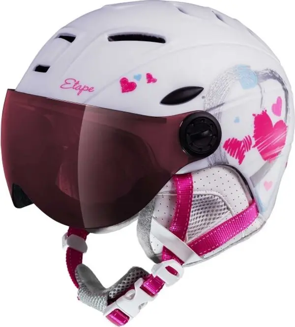Etape Etape RIDER PRO Детска скиорска каска с визьор, бяло, размер (53 - 55)