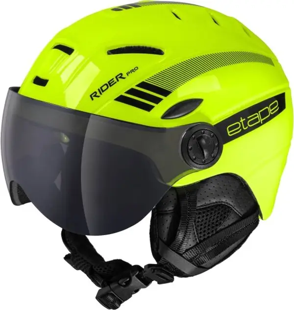 Etape Etape RIDER PRO Детска скиорска каска с визьор, светлоотразителен неон, размер (53 - 55)