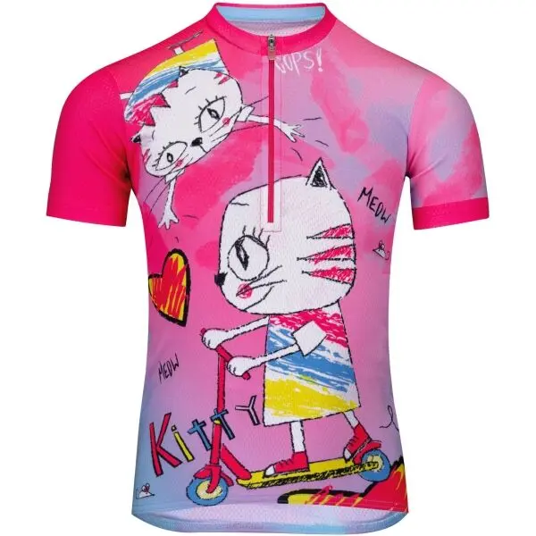 Etape Etape RIO KITTY Детска колоездачна фланелка, розово, размер 128-134