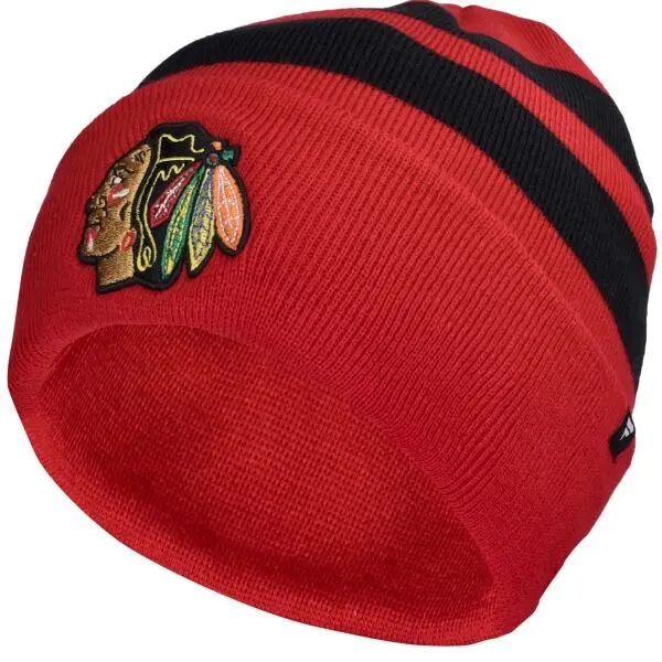 FANATICS FANATICS CHICAGO BLACKHAWKS SWIPE CUFFED BEANIE Шапка, червено, размер