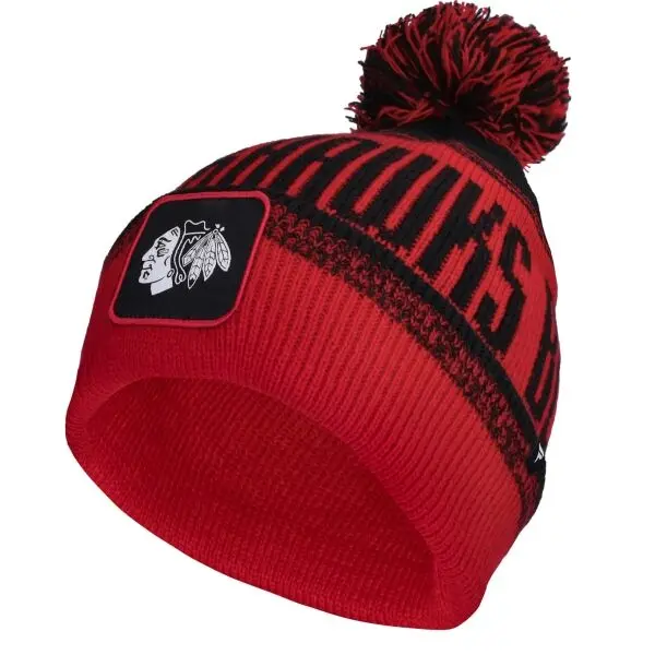 FANATICS FANATICS CHICAGO BLACKHAWKS THRIVE CUFFED POM BEANIE Шапка, червено, размер