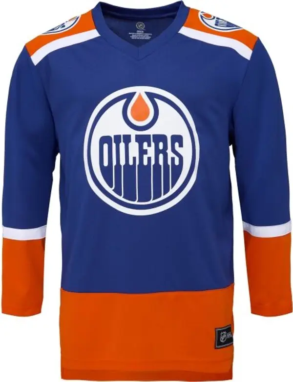 FANATICS FANATICS EDMONTON OILERS HOME VALUE JERSEY Фланелка за хокей, синьо, размер