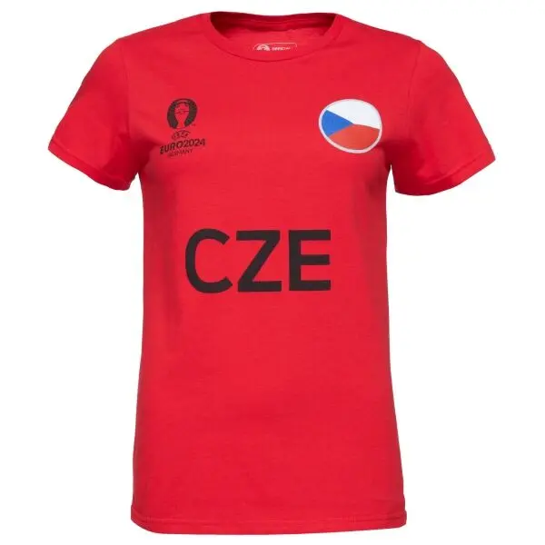 FANATICS FANATICS UEFA EURO 2024 CZECHIA NATION FLAG Дамска тениска, червено, размер