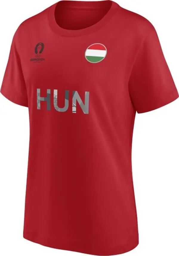 FANATICS FANATICS UEFA EURO 2024 HUNGARY NATION FLAG Дамска тениска, червено, размер