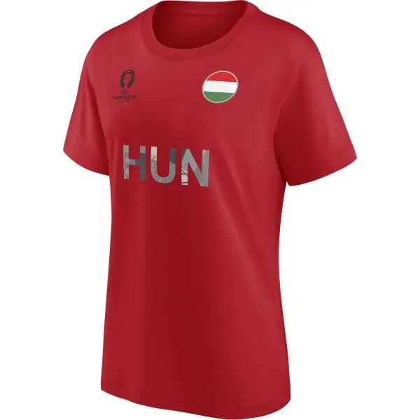 FANATICS FANATICS UEFA EURO 2024 HUNGARY NATION FLAG Дамска тениска, червено, размер