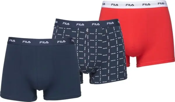 Fila Fila BOXER ELASTIC WITH LOGO BOX OF 3 PIECES Мъжки боксерки, тъмносин, размер