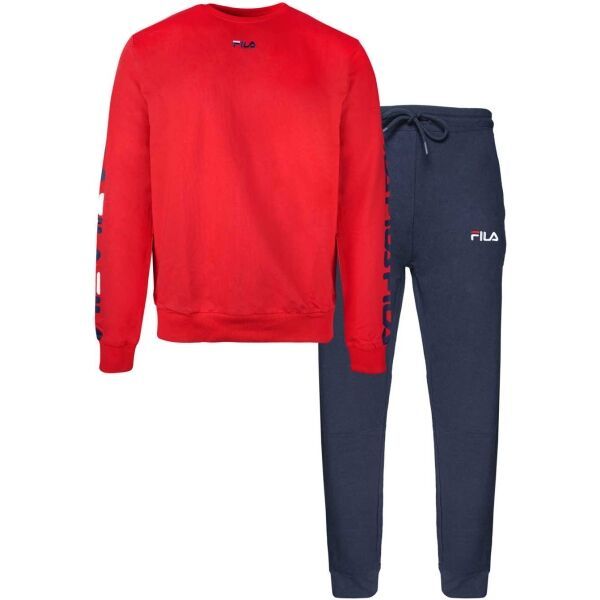 Fila Fila BRUSHED COTTON FLEECE CREW Мъжка пижама, тъмносин, размер