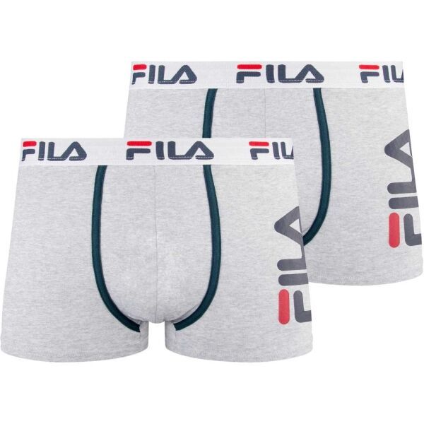 Fila Fila BOXER 2-PACK M Мъжки боксерки, сиво, размер S