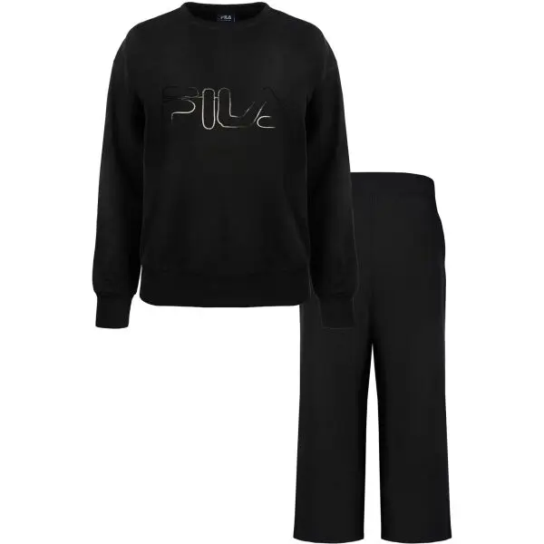 Fila Fila IN COTTON BRUSHED FLEECE Дамска пижама, черно, размер