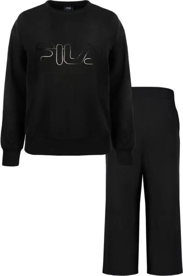 Fila Fila IN COTTON BRUSHED FLEECE Дамска пижама, черно, размер