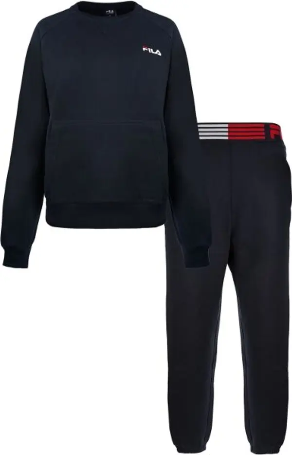 Fila Fila IN COTTON BRUSHED FLEECE Дамска пижама, тъмносин, размер