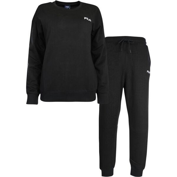 Fila Fila LONG SET IN FRENCH TERRY Дамска пижама, черно, размер