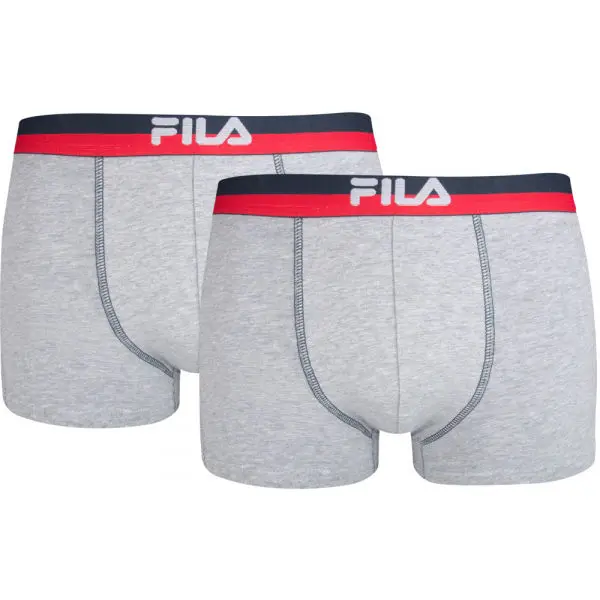 Fila Fila MAN BOXERS 2 PACK Мъжки боксерки, сиво, размер
