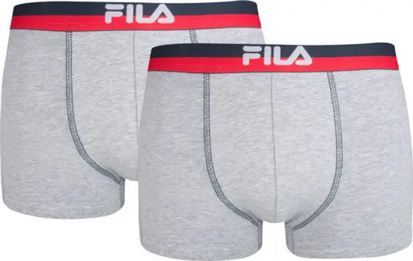 Fila Fila MAN BOXERS 2 PACK Мъжки боксерки, сиво, размер XXL